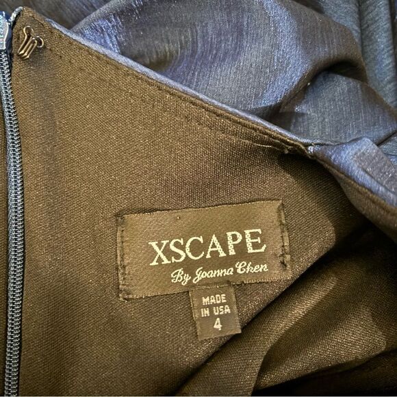 Xscape Women’s Iridescent Blue Maxi Mermaid Formal Gown Dress 4 - Picture 8 of 8